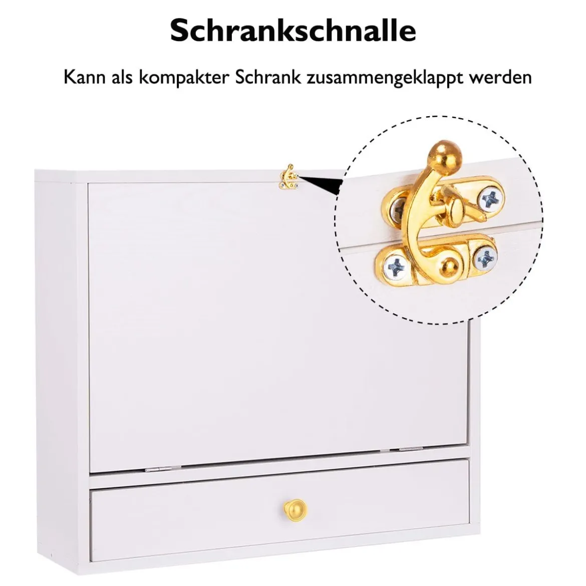 Wandtisch Klapptisch Multifunktionaler Schreibtisch Laptop-Tisch Weiß
