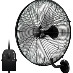 Wandventilator Industriell 56cm 85° Oszillation & 30° verstellbare Neigungswinkel Silber/Schwarz