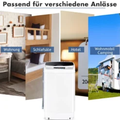 Waschmaschine 4,5KG Toplader Waschvollautomat mit Pump Schleuder Display Mini-Waschmaschine 310W 50×50×85 cm