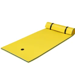 Wassermatte schwimmende Schaumstoffmatte XPE-Schaumstoff 220 x 90 x 4 cm Gelb+Blau