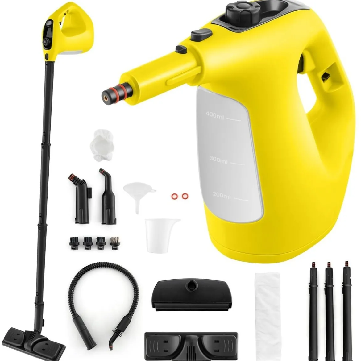 1500W Dampfreiniger mit 400 ML Tank Temperatur bis zu 125℃ Dampfreiniger Handgerät