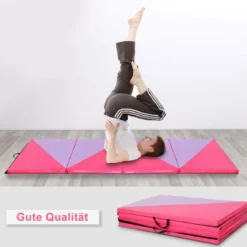 Weichbodenmatte Gymnastikmatte Yoga Turnmatte Klappmatte 4 x Klappbar Fitness 300x120x5cm