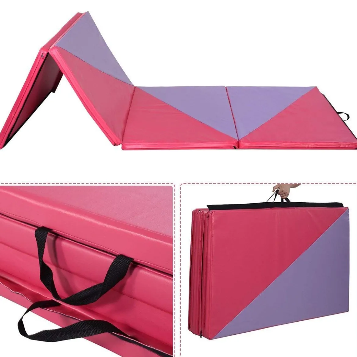 Weichbodenmatte Gymnastikmatte Yoga Turnmatte Klappmatte 4 x Klappbar Fitness 300x120x5cm