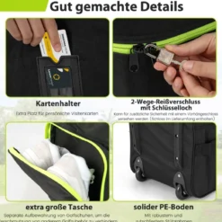 Weiche Golf-Reisetasche mit Rädern & Reißverschluss & Schlüssel Wasserdichte Golf-Reisetasche