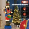 Weihnachten Nussknacker Figur groß beleuchtete Weihnachtsdeko XXL 185 cm