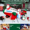 Weihnachtliche aufblasbare Dekoration Weihnachtsmann im Flugzeug 280 x 210 x 150 cm