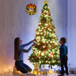 Weihnachtsbaum Künstlicher Tannenbaum Christbaum mit Metallständer 150-240 cm Grün