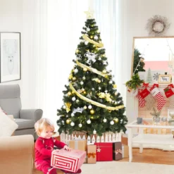 Weihnachtsbaum Künstlicher Tannenbaum Christbaum mit Metallständer 150-240 cm Grün
