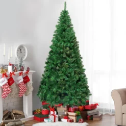 Weihnachtsbaum Künstlicher Tannenbaum Christbaum mit Metallständer 150-240 cm Grün