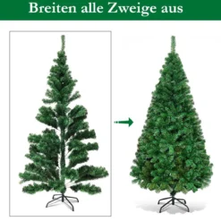 Weihnachtsbaum Künstlicher Tannenbaum Christbaum mit Metallständer 150-240 cm Grün