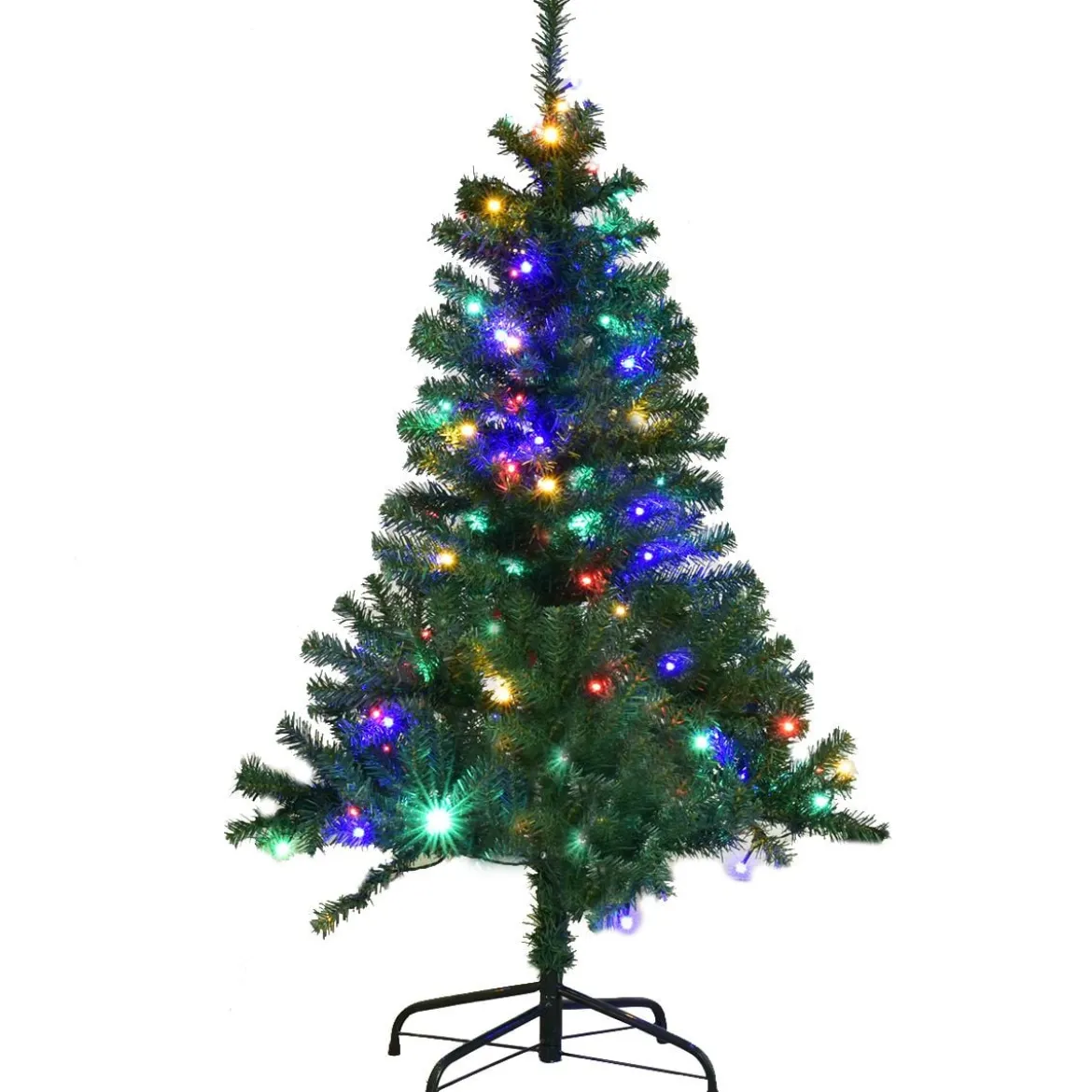 Weihnachtsbaum Künstlicher Tannenbaum mit LED-Lichterketten Christbaum beleuchtet 150cm