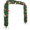 Weihnachtsgirlande Türgirlande Tannengirlande Weihnachtsdeko mit Gestell 274x243cm
