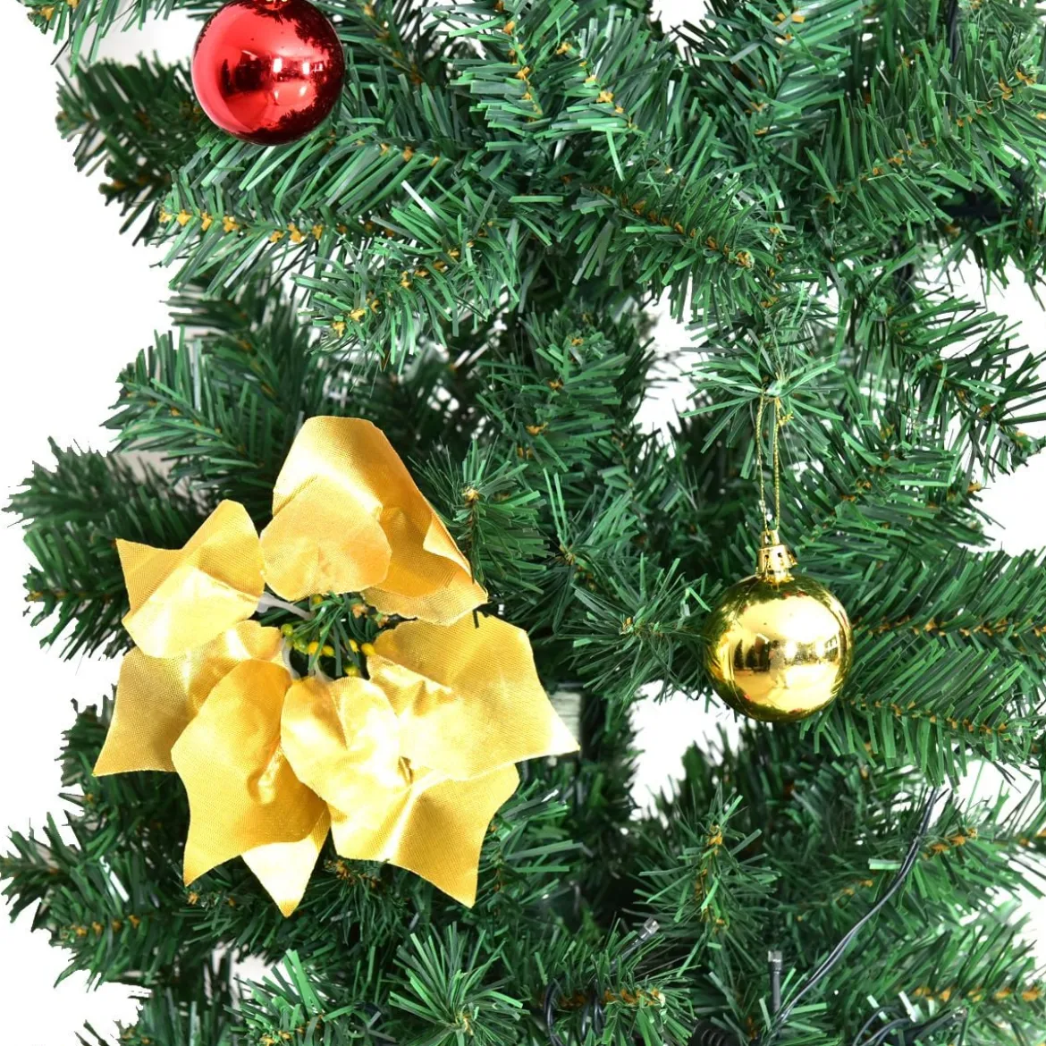 Weihnachtsgirlande Türgirlande Tannengirlande Weihnachtsdeko mit Gestell 274x243cm