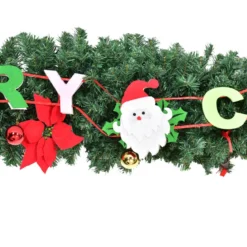 Weihnachtsgirlande Türgirlande Tannengirlande Weihnachtsdeko mit Gestell 274x243cm