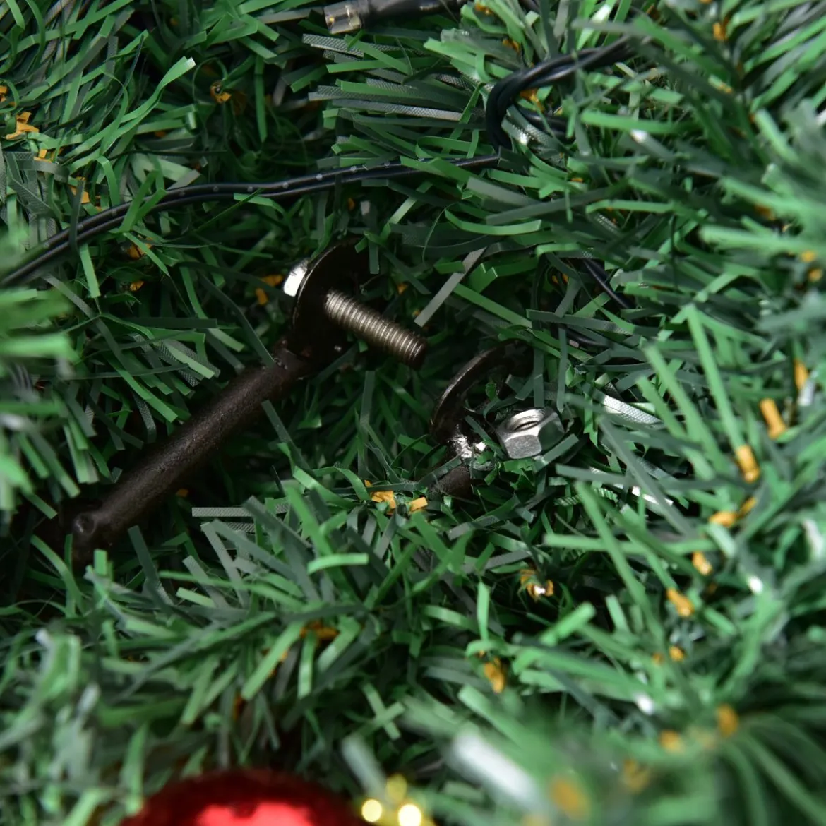 Weihnachtsgirlande Türgirlande Tannengirlande Weihnachtsdeko mit Gestell 274x243cm