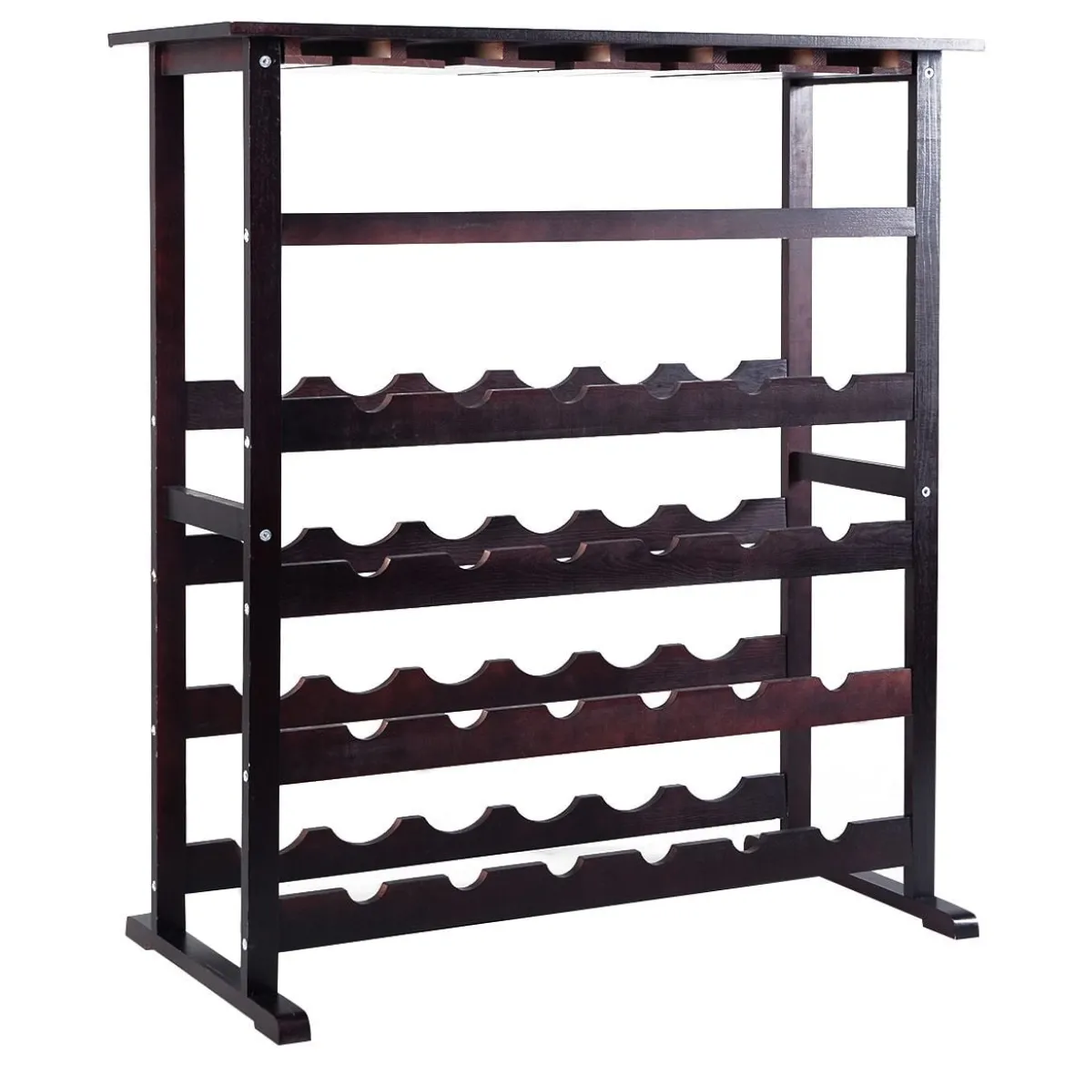 Weinregal aus Holz Flaschenregal Weinständer 24 Flaschen Holzregal Weinschrank