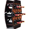 Weinregal 10 Flaschen Weinlagerregal Freistehendes Flaschenregal Braun 45 x 20 x 59 cm