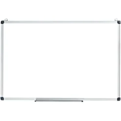 Weißwandtafel mit Abnehmbarer Stiftablage Aluminiumrahmen Magnetisches Whiteboard 50 x 35 cm Weiß