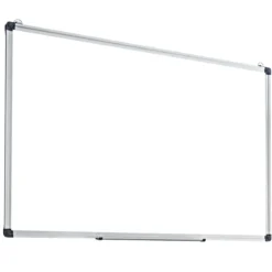 Weißwandtafel mit Abnehmbarer Stiftablage Aluminiumrahmen Magnetisches Whiteboard 50 x 35 cm Weiß