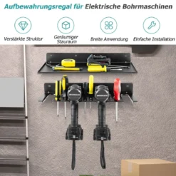 Werkzeugregal Wandregal mit 4 Schlitzen & 36 Bohrlöchern Werkzeug Organizer Werkzeughalter