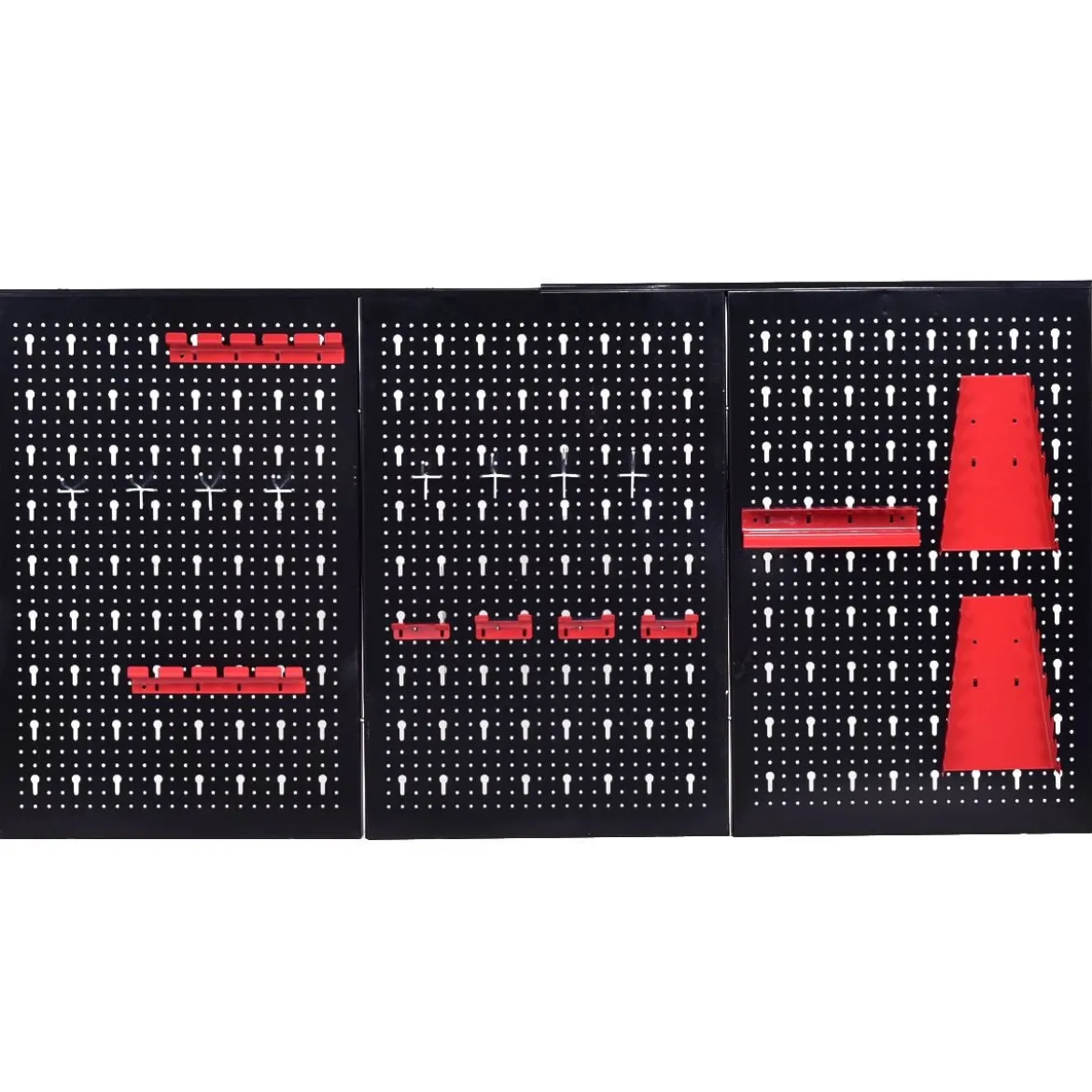 Werkzeugwand Lochwand Werkstattwand mit 17tlg. Werkzeughalter-Set 120x60cm erweiterbar
