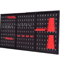 Werkzeugwand Lochwand Werkstattwand mit 17tlg. Werkzeughalter-Set 120x60cm erweiterbar