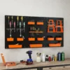 Werkzeugwand mit 9-teilige Aufbewahrungsboxen & Werkzeughaltern & Haken Lochwand