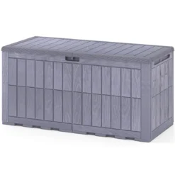 Wetterfeste Auflagenbox 455L Outdoor Aufbewahrungsbox mit Abschließbarem Deckel