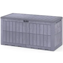 Wetterfeste Auflagenbox 455L Outdoor Aufbewahrungsbox mit Abschließbarem Deckel