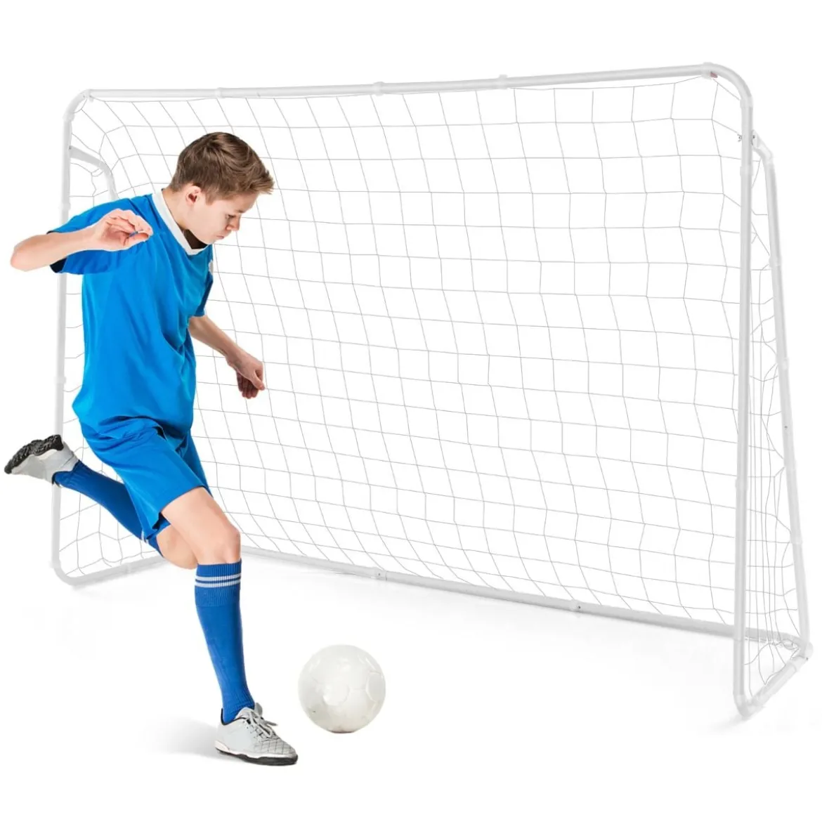 Wetterfester Fußballtor mit Netz & Robustem Rahmen Fussballtor Torwand 215 x 152 x 76 cm
