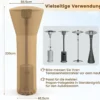 Wetterschutzhülle für Terrassenheizer Heizpilz Abdeckung Schutzhülle für Heizstrahler Beige