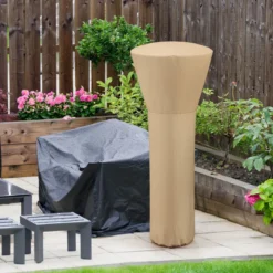 Wetterschutzhülle für Terrassenheizer Heizpilz Abdeckung Schutzhülle für Heizstrahler Beige