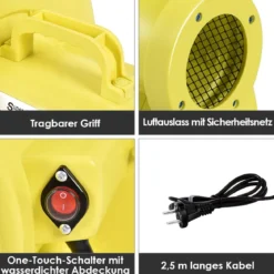 450W Gebläse Elektrischer Ventilator Luftgebläse für aufblasbare Spielzeuge