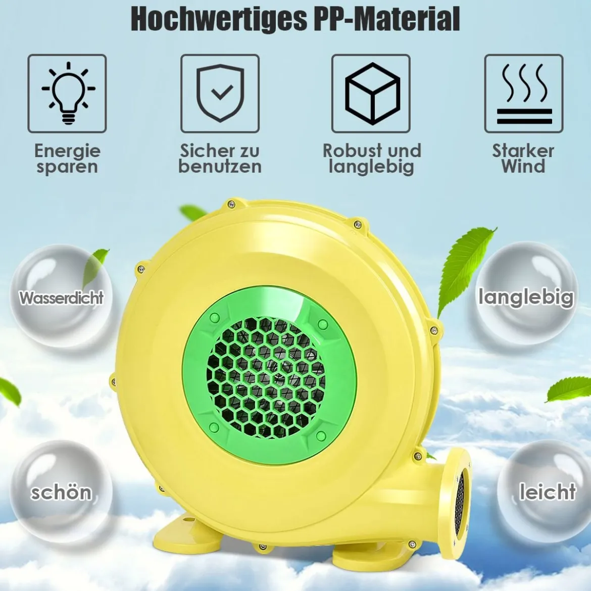 450W Gebläse Elektrischer Ventilator Luftgebläse für aufblasbare Spielzeuge