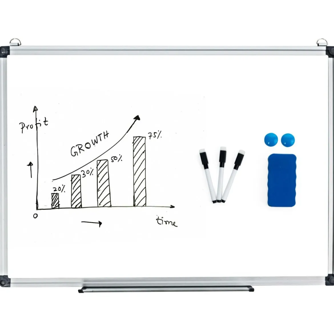 Whiteboard Magnettafel Schreibttafel Wandtafel Memoboard mit Alurahmen 90 x 60 cm