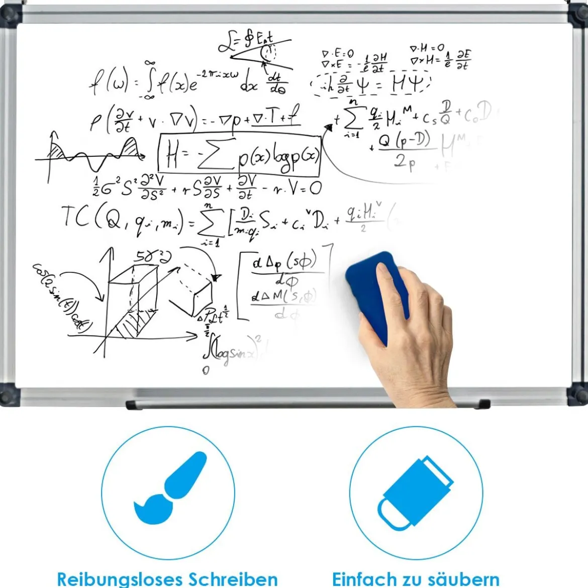 Whiteboard Magnettafel Schreibttafel Wandtafel Memoboard mit Alurahmen 90 x 60 cm