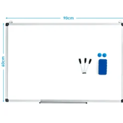 Whiteboard Magnettafel Schreibttafel Wandtafel Memoboard mit Alurahmen 90 x 60 cm
