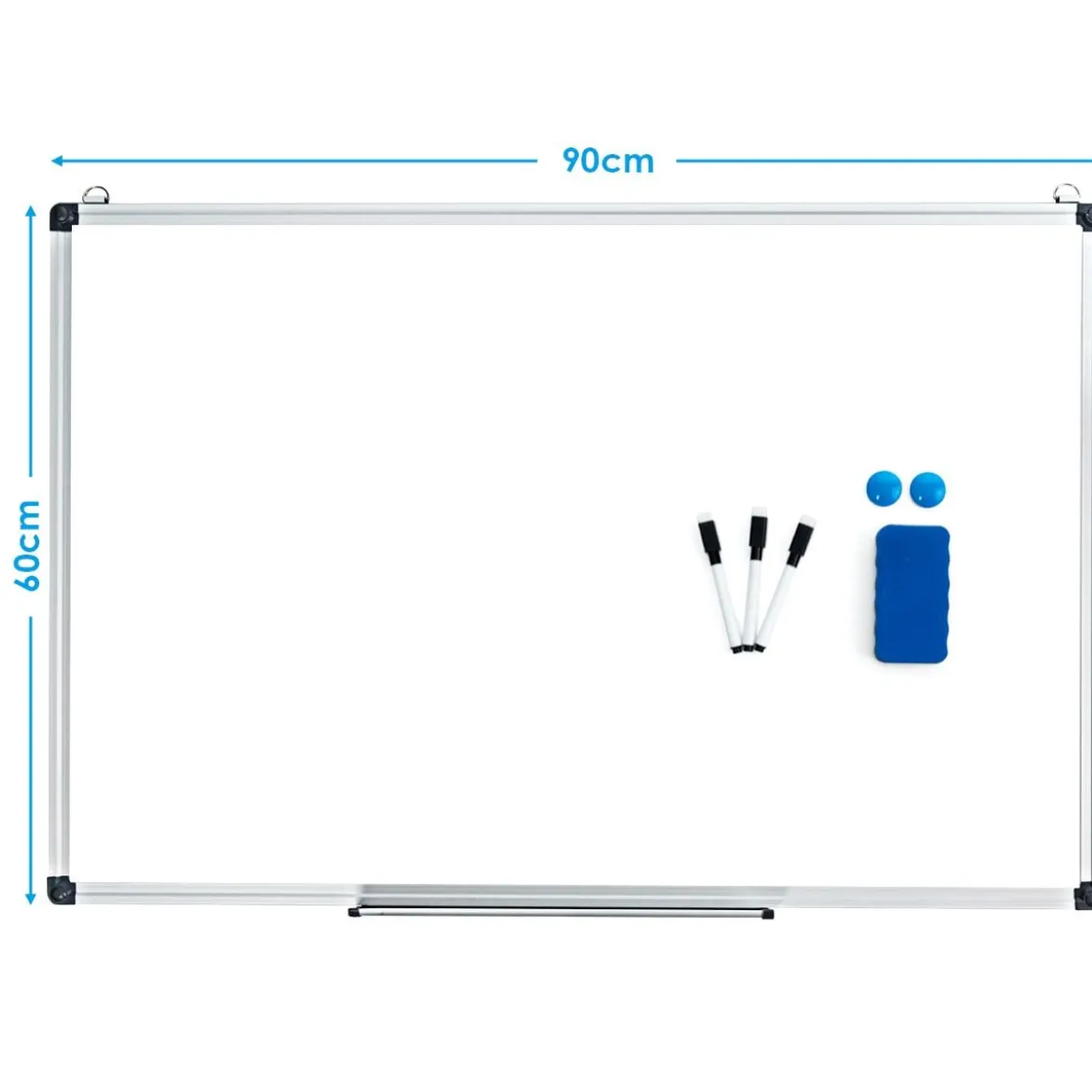 Whiteboard Magnettafel Schreibttafel Wandtafel Memoboard mit Alurahmen 90 x 60 cm
