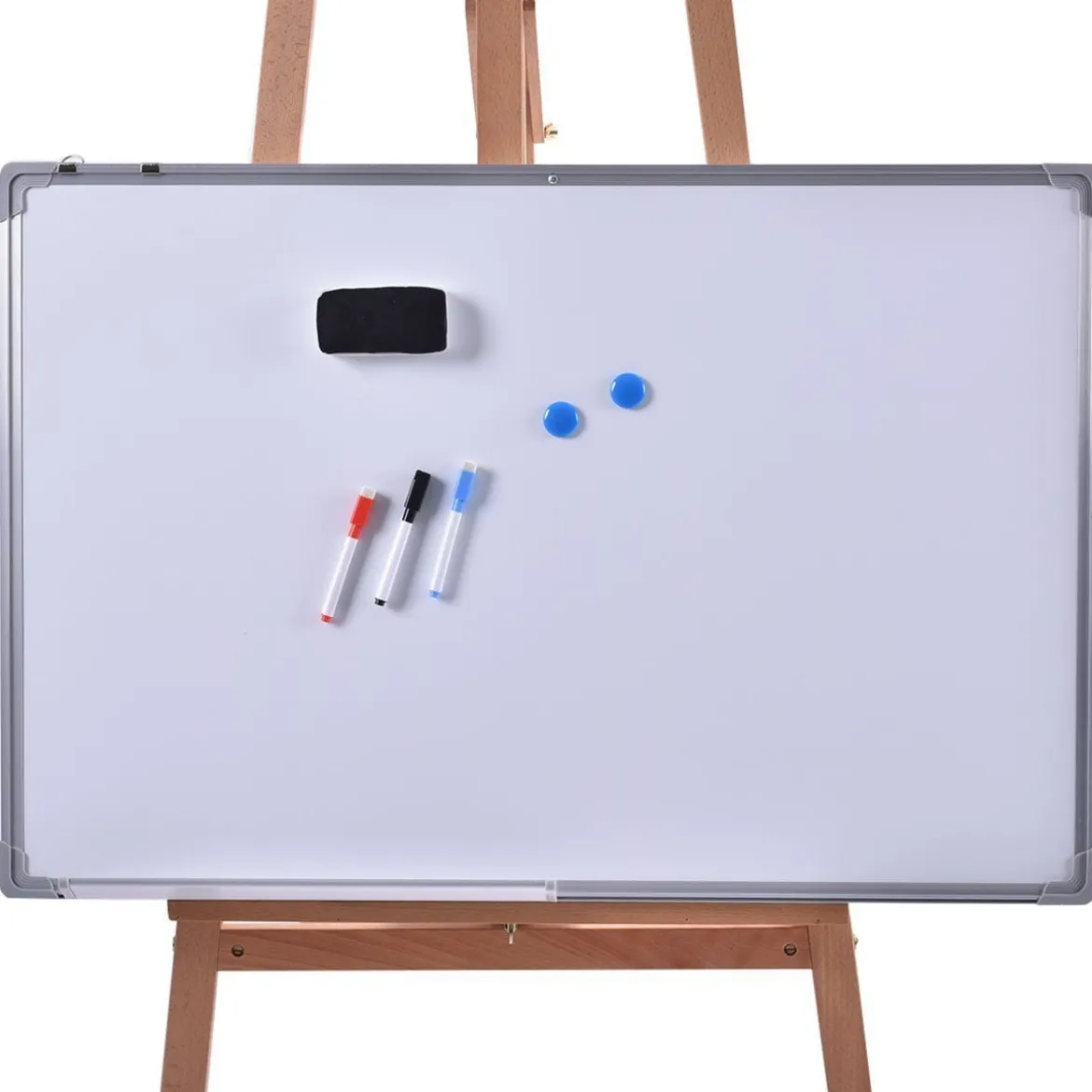 Whiteboard Magnettafel Schreibttafel Wandtafel Memoboard mit Alurahmen (120x90 cm)