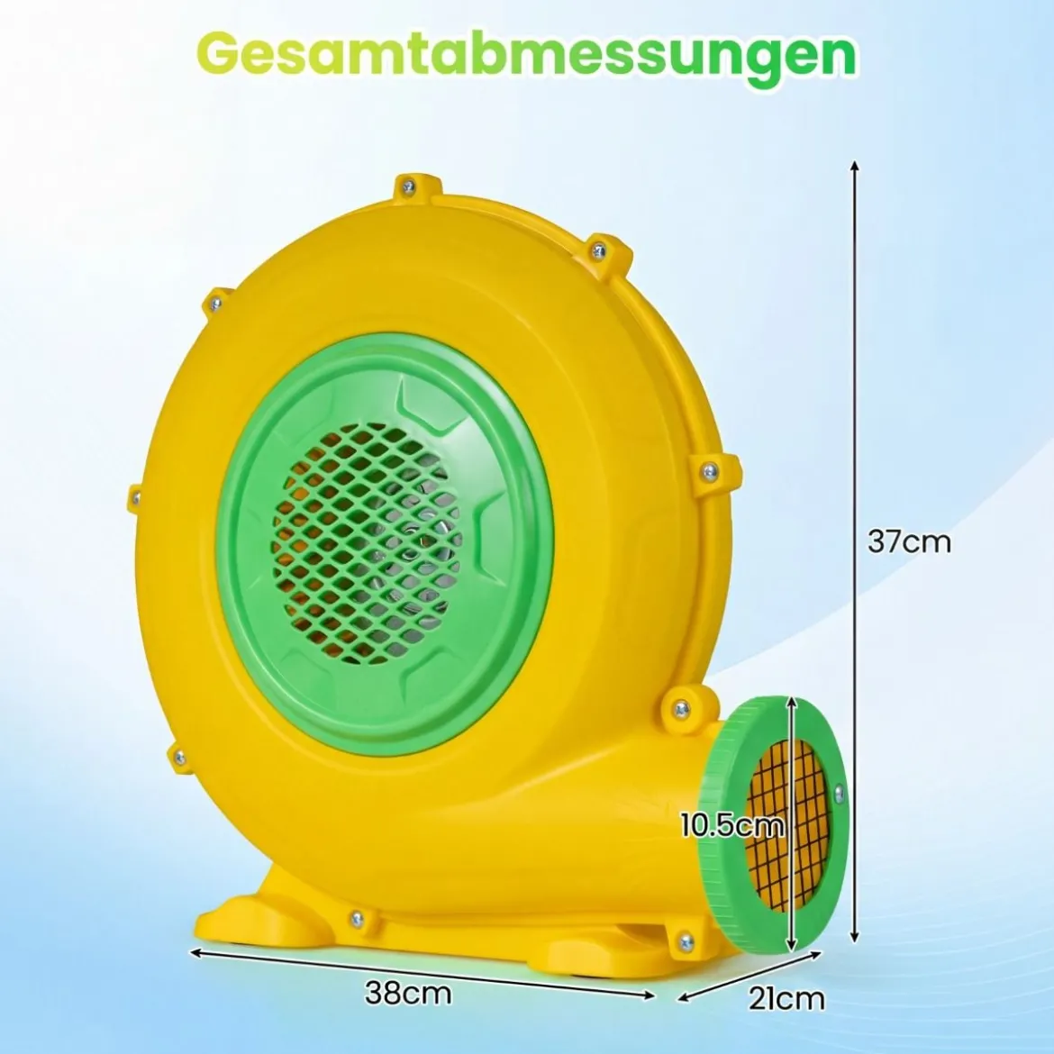 550W Hüpfburge-Gebläse mit Griff & Erdspießen Luftgebläse Radiallüfter