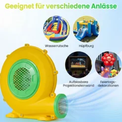 550W Hüpfburge-Gebläse mit Griff & Erdspießen Luftgebläse Radiallüfter