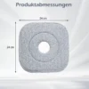 Wischmopp quadratische Mikrofaser-Pads Set Bodenwischer Mopp Ersatzbezüge 24,5 cm x 24,5 cm Grau