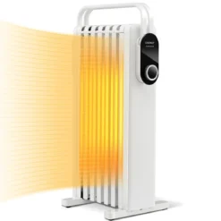 1500W Ölradiator 7 Rippen Heizkörper mit 3 Heizstufen Energiesparung & Überhitzungsschutz Weiß