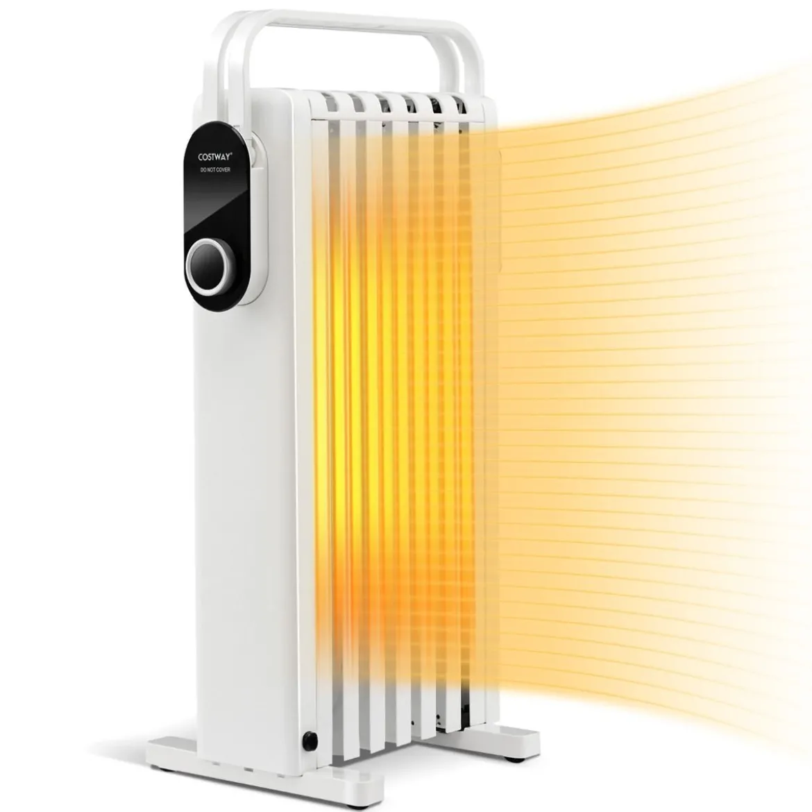 1500W Ölradiator 7 Rippen Heizkörper mit 3 Heizstufen Energiesparung & Überhitzungsschutz Weiß
