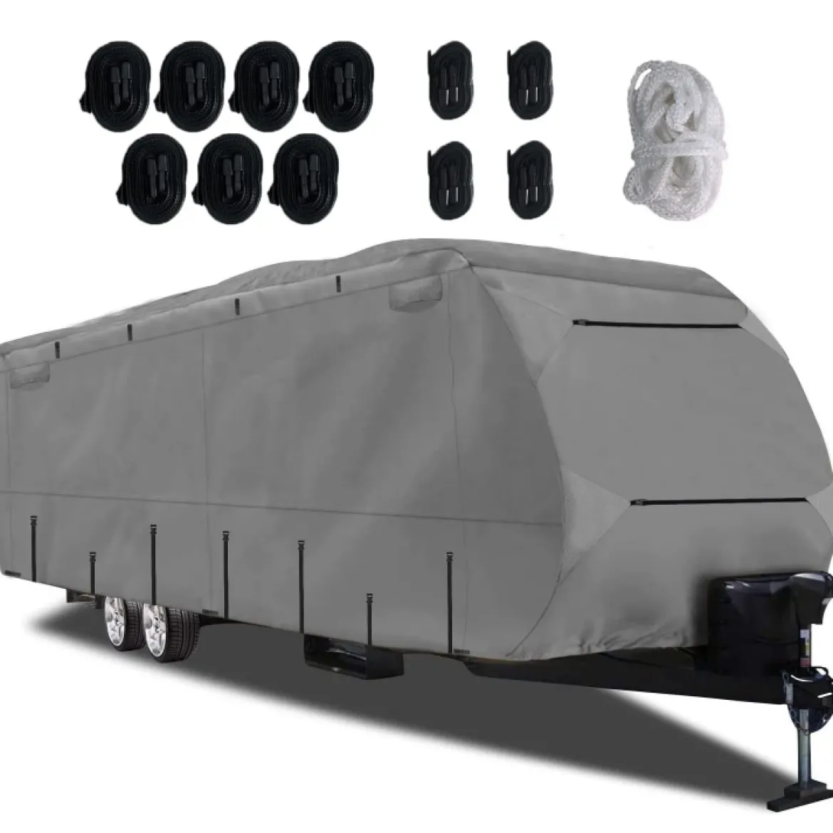 Wohnwagen Abdeckung aus Vliesstoff Schutzhülle für Wohnmobil Abdeckplane 524 x 260 cm