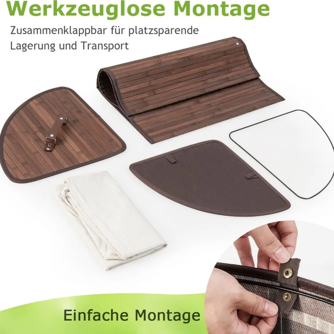 Wäschekorb mit Deckel Bambuskorb mit 58 L Fassungsvermögen 38 x 38 x 60 cm Kaffee