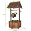 Wunschbrunnen Wasserbrunnen mit Wasserfallfunktion 58,5 x 51 x 117 cm Braun