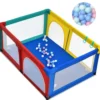 120 x 190 cm Baby Laufstall mit 50 Spielbällen Laufgitter mit Netz und Reißverschluss