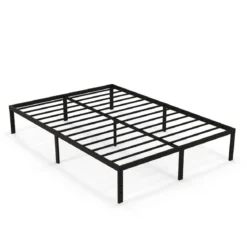 140 x 200 cm Bettgestell aus Metall Bettrahmen mit Stauraum Metallbett Doppelbett