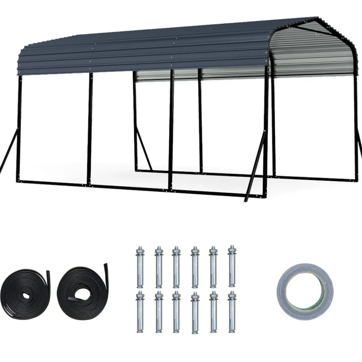 440 x 300 cm Carport Zeltgarage Wasserdichtes Garagezelt Auto Unterstand Lagerzelt Partyzelt